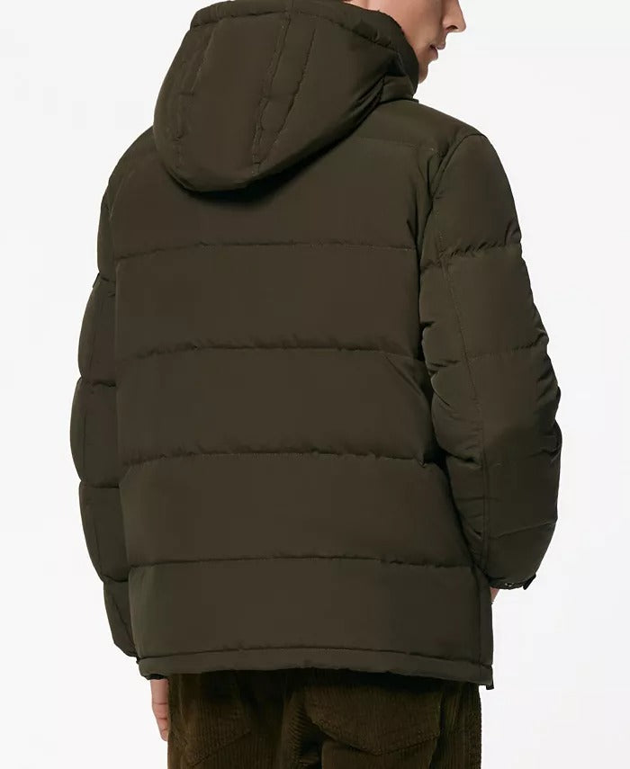 Marc New York Mens Puffer Jacket Coat Large Green Full Zip