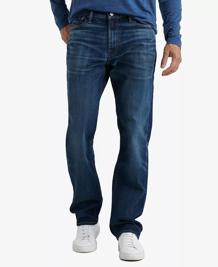 LUCKY BRAND Men's 223 Harrison Straight Fit Stretch Jeans 36 x 30 Blue Coolmax