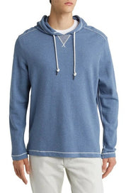 Tommy Bahama Mens La Jolla Cotton Hoodie Sweatshirt XL Captain Heather Blue