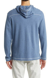Tommy Bahama Mens La Jolla Cotton Hoodie Sweatshirt Large Captain Heather Blue