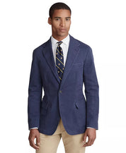 Polo Ralph Lauren Mens Modern fit Sport Coat Blazer 38 S Blue Linen Solid