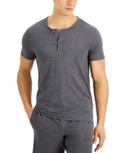 Alfani Men's Quick-Dry Split Neck Pajama XL Charcoal Heather