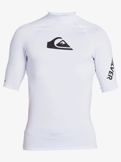 Quiksilver Natural Mens Rashguard Shirt Upf 50 White 2XL