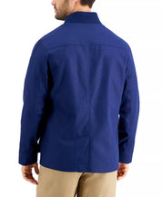 Tasso Elba Mens Regular Fit Zip Up Jacket Navy Blue Medium