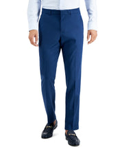 Perry Ellis Mens Slim fit Dress Pants 34 / 30 Navy Blue Solid Stretch
