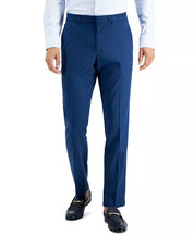 Perry Ellis Mens Slim fit Dress Pants 38 / 29 Blue Solid Stretch