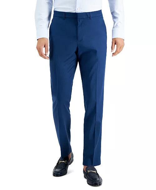 Perry Ellis Portfolio Mens Slim fit Dress Pants 30 / 30 Navy Blue Solid