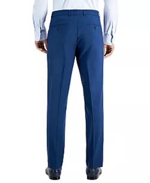 Perry Ellis Mens Slim fit Dress Pants 36 / 32 Navy Blue Solid Stretch