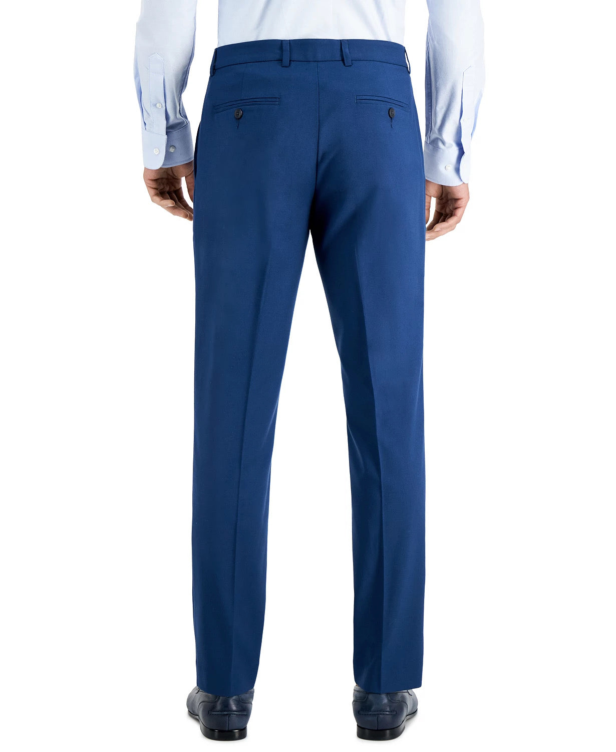 Perry Ellis Mens Slim fit Dress Pants 31 / 30 Navy  Blue Solid Stretch