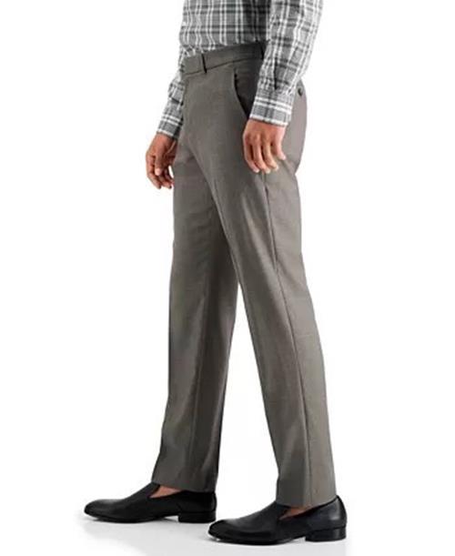 Perry Ellis Mens Slim fit Dress Pants 32 / 30 Brown Solid Stretch