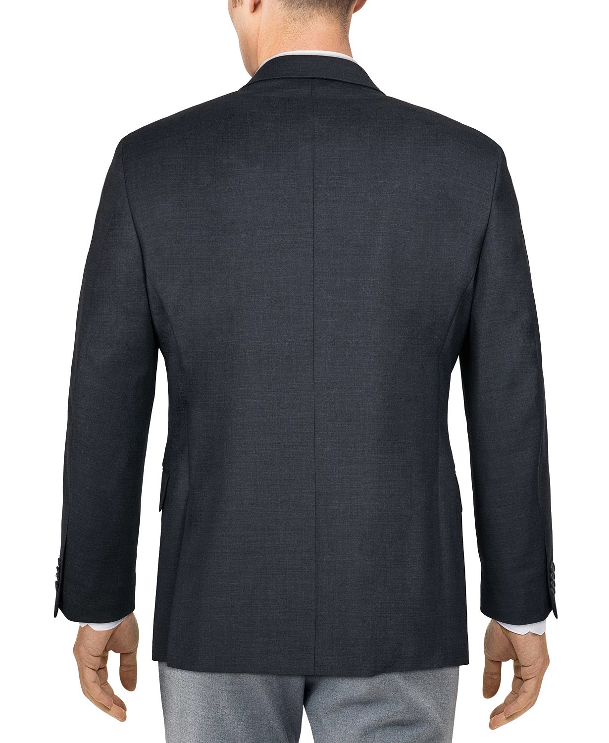 Tommy Hilfiger Mens Modern fit Suit Jacket Blazer 38 R Dark Grey Solid Stretch