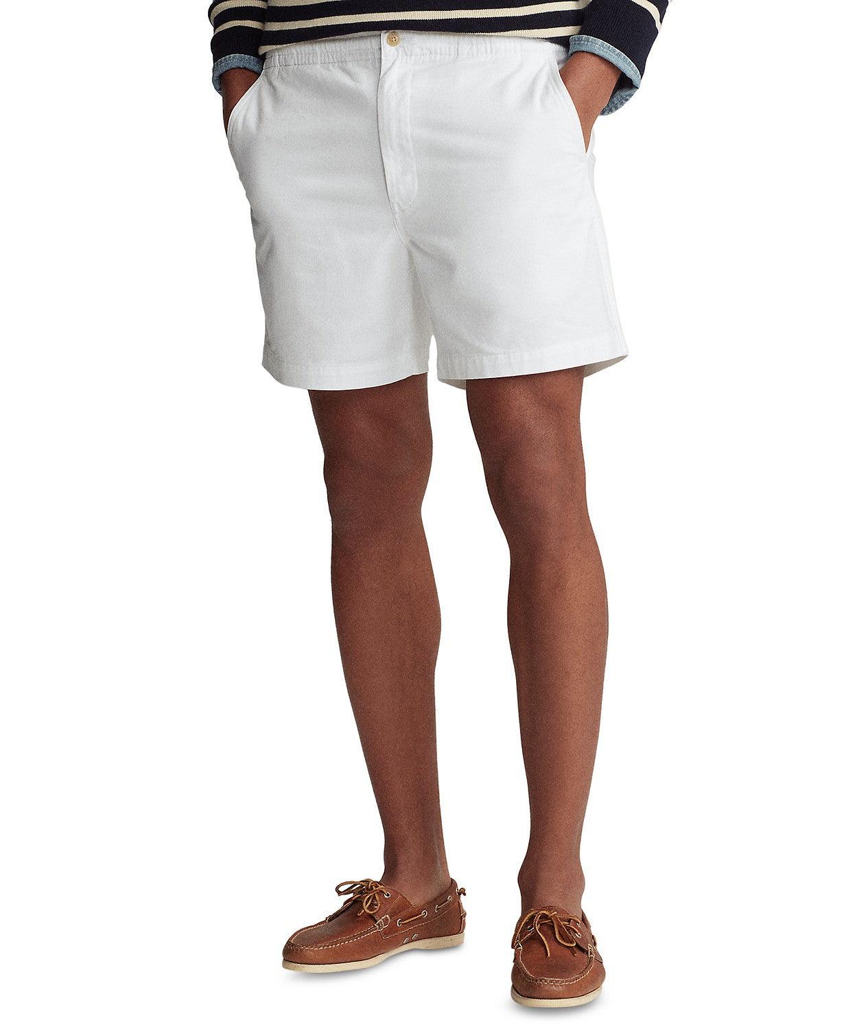 Polo Ralph Lauren Men's Classic Fit Stretch Prepster 6 Shorts White Large
