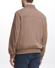 Calvin Klein Men's Full Zip Flight Jacket Coat Dark Tan Brown 2XL