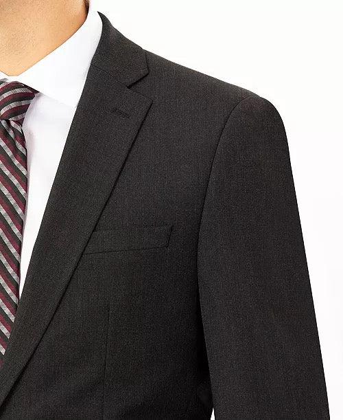 Izod Mens Regular fit 2 Piece Suit 40 L / 34 Waist Black Pindot