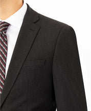 IZOD Men's Classic-Fit Suit Charcoal Grey 42R / 36 x 32 Flat Pant