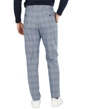 Tommy Hilfiger Men's Slim Fit Suit Dress Pants Flex Stretch Blue Plaid 34 x 32