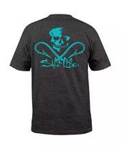 Salt Life Mens Skull & Hooks Short Sleeve Pocket T Shirt XL Dark Grey