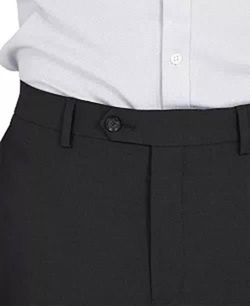 Bar Iii Mens Slim fit Wool Dress Pants 32 / 32 Black Solid