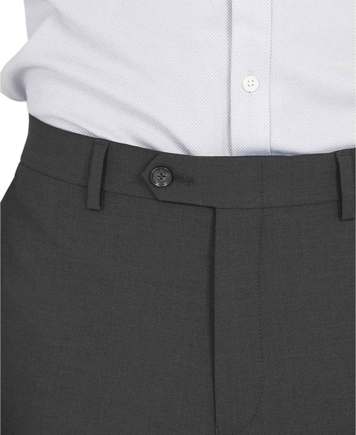 Bar Iii Mens Slim fit  Wool Dress Pants 38 / 30 Charcoal Gray Solid