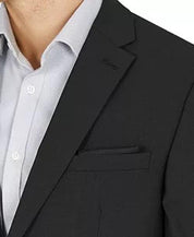 Calvin Klein Mens Slim fit Suit Jacket Blazer 40 L Black Solid Stretch