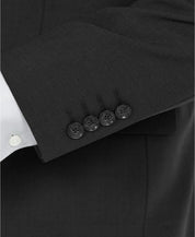Bar Iii Mens Slim fit Wool Suit Jacket Blazer 40 L Black Solid