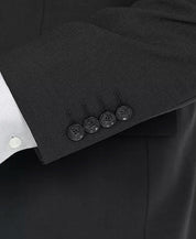 Calvin Klein Mens Slim fit Suit Jacket Blazer 40 L Black Solid Stretch