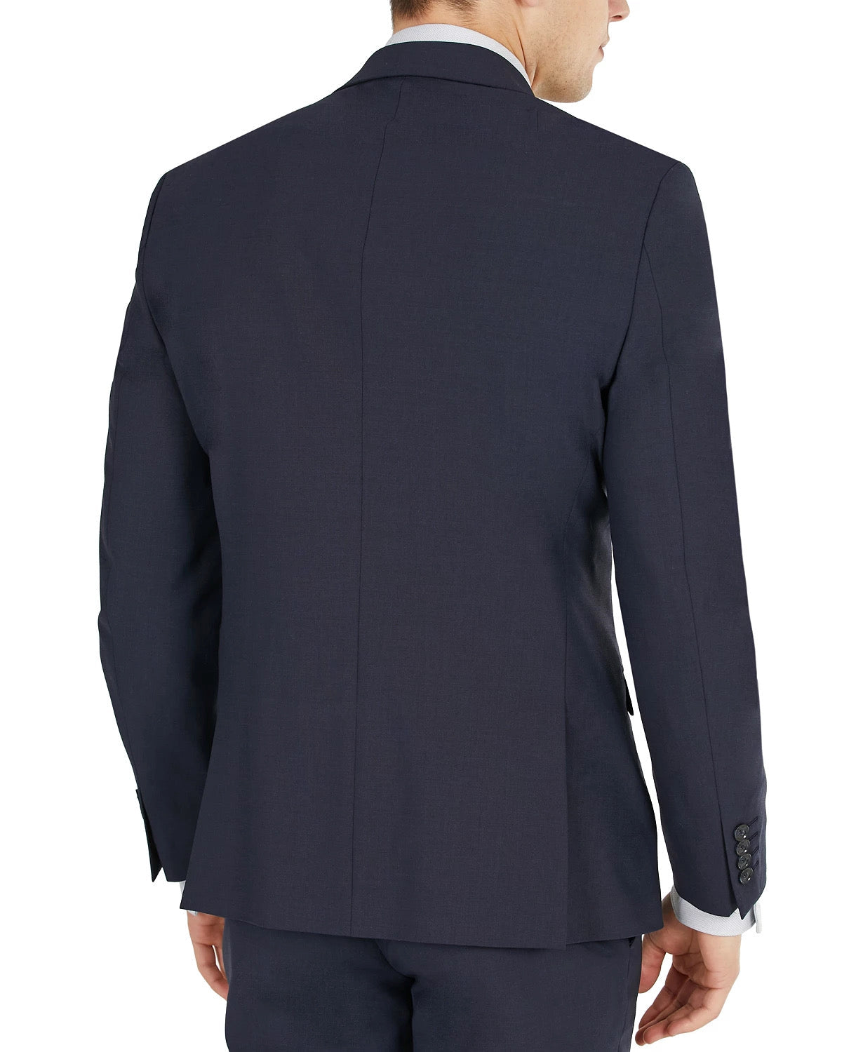 Bar Iii Mens Slim fit Suit Jacket Blazer 36 R Navy Blue Solid Stretch