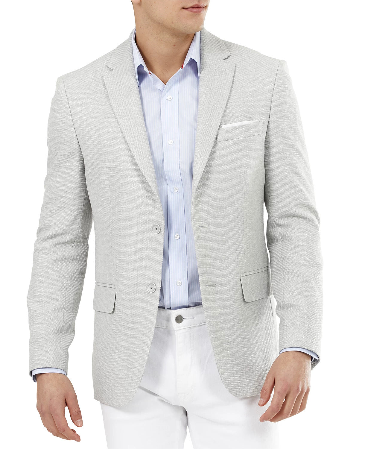 Tommy Hilfiger Mens Modern fit Sport Coat Blazer 44 L Grey
