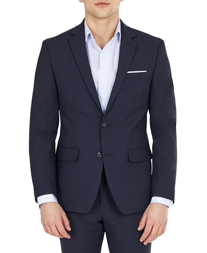 Bar Iii Mens Skinny fit Sport Coat Blazer 36 S Navy Blue Solid