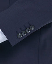 Bar Iii Mens Skinny fit Suit Jacket Blazer 38 S Navy Blue Solid Stretch Wool
