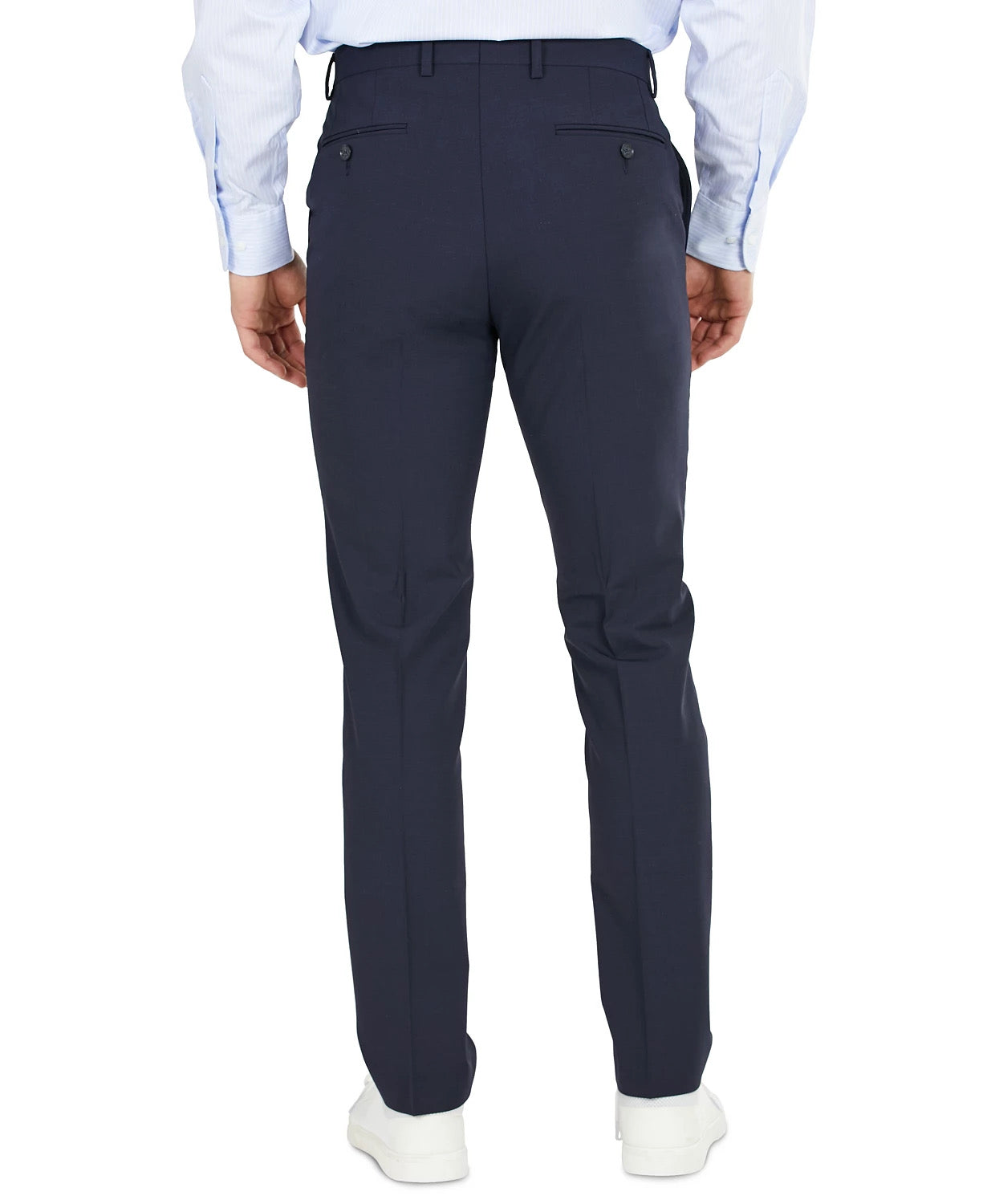 Bar Iii Mens Skinny fit Wool Dress Pants 32 / 32 Blue Solid
