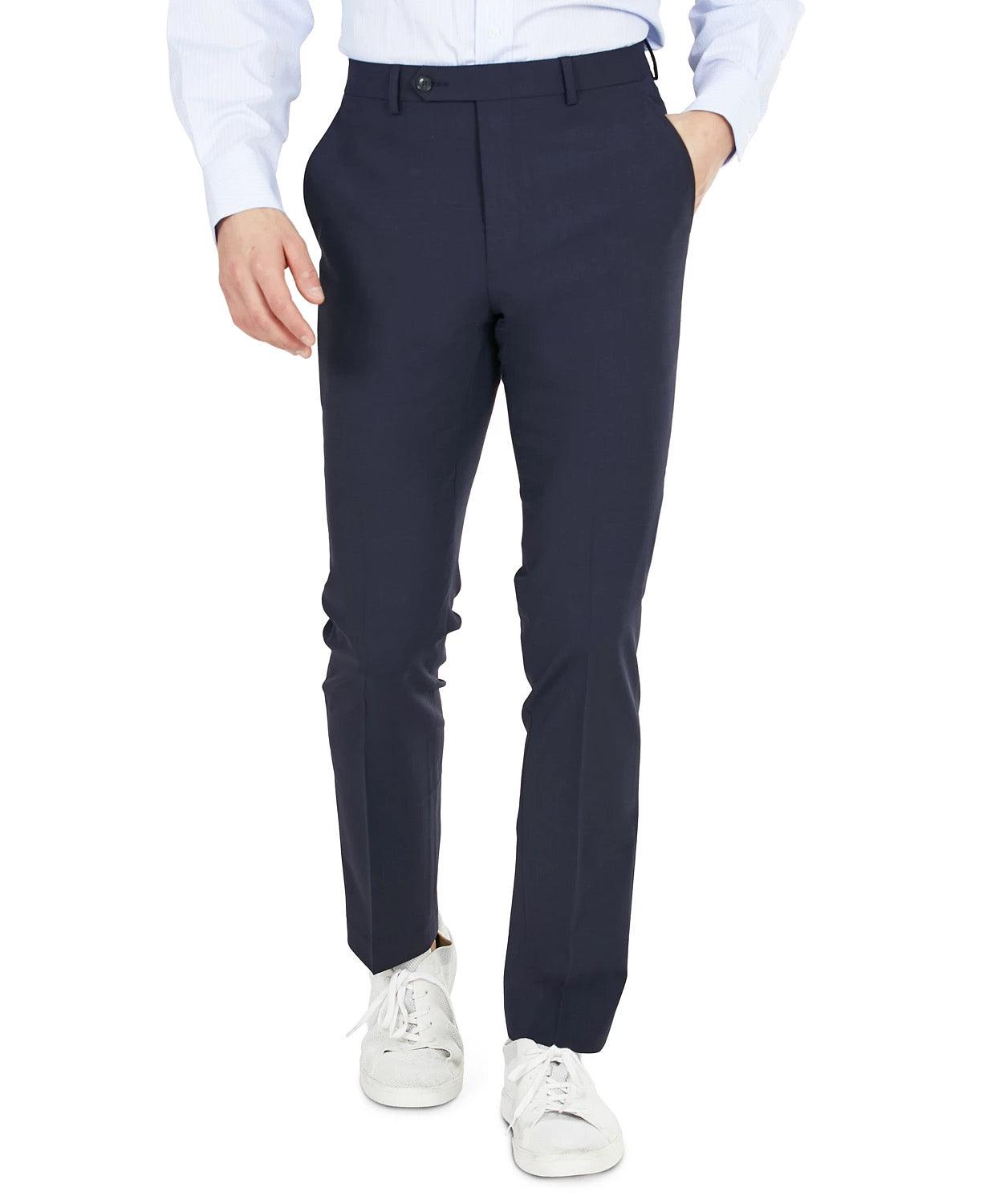 Bar Iii Mens Classic fit Dress Pants 34 / 32 Navy Blue Solid