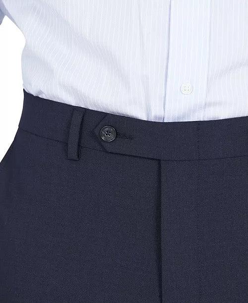 Bar Iii Mens Skinny fit Dress Pants 34 / 30 Navy Blue Solid Stretch