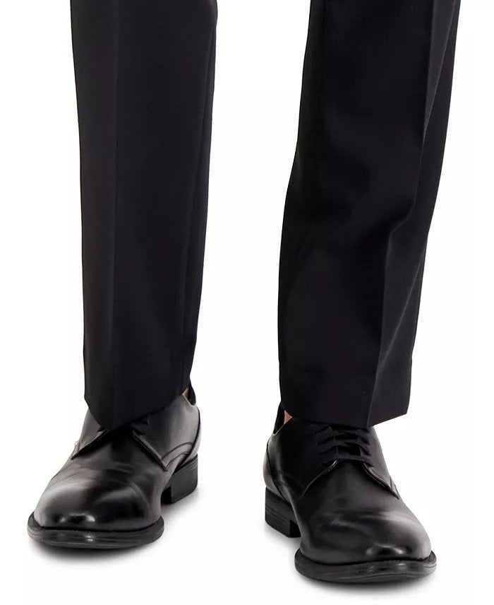 Perry Ellis Mens Modern fit Pants Pants 36 / 29 Black Solid Stretch