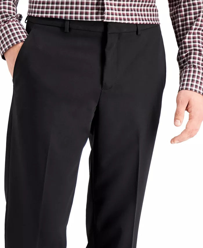 Perry Ellis Mens Modern fit Dress Pants 34 / 29 Black Solid