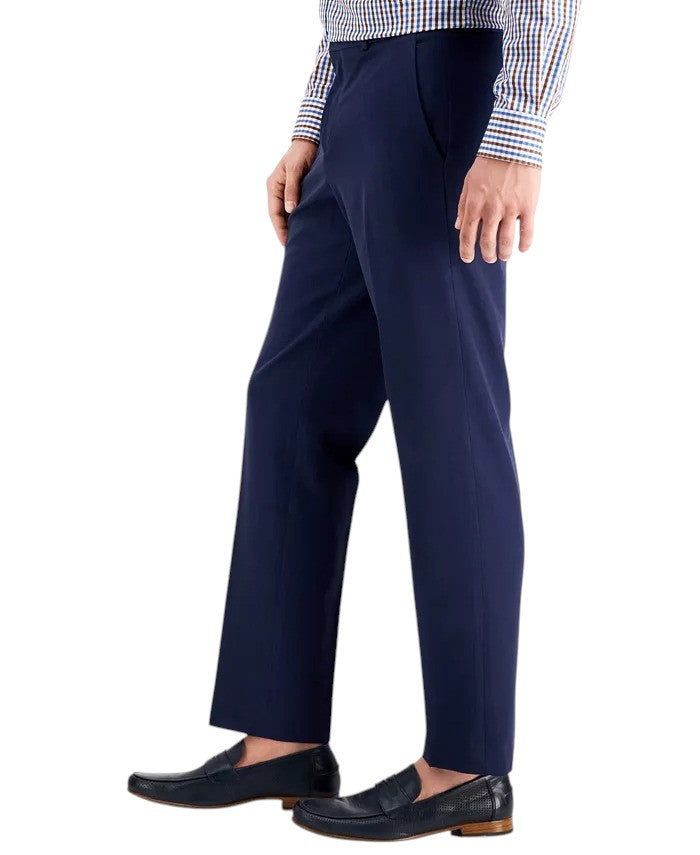 Perry Ellis Portfolio Mens Modern fit Dress Pants 30 / 30 Steel Blue Plaid