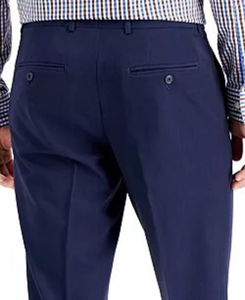 Perry Ellis Mens Modern fit Dress Pants 36 / 30 Navy Blue Solid Stretch