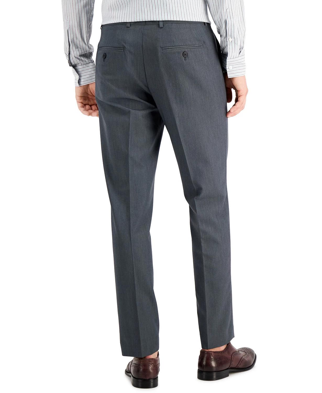 Perry Ellis Mens Modern fit Dress Pants 33 / 30 Gray Solid