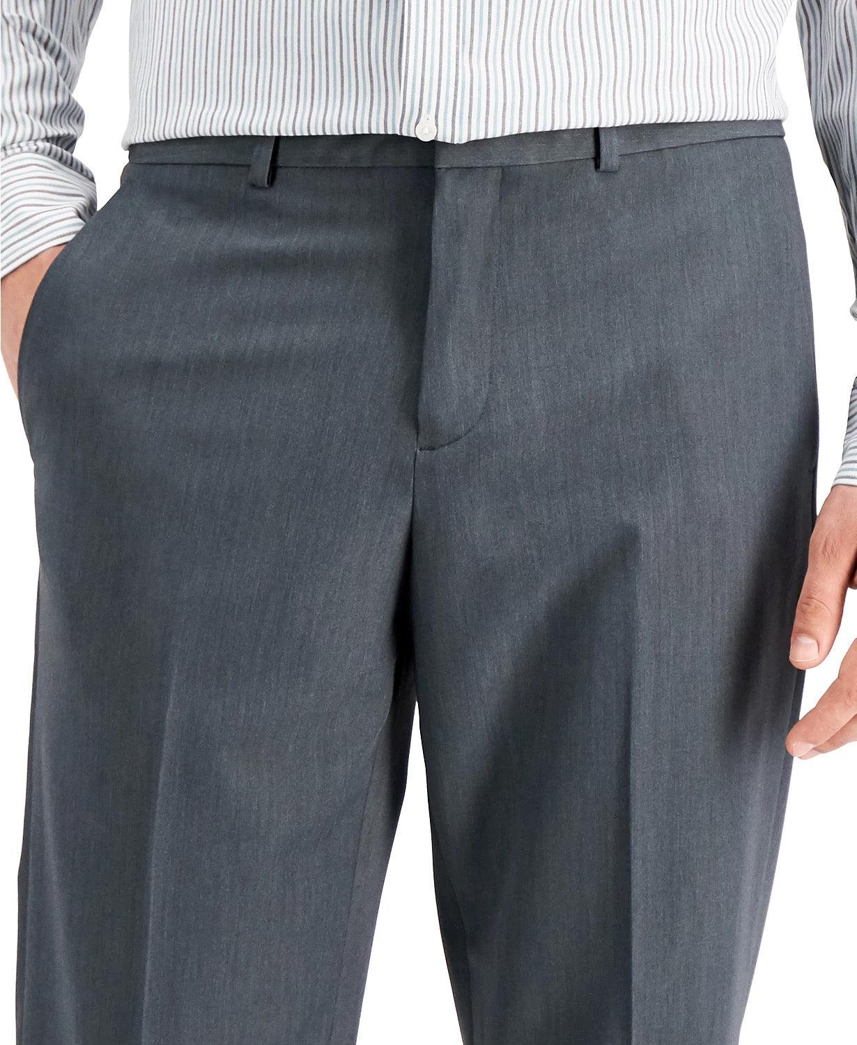 Perry Ellis Mens Modern fit Dress Pants 33 / 30 Gray Solid