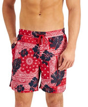 Clubroom Mens Red Quickdry Swim Trunks S