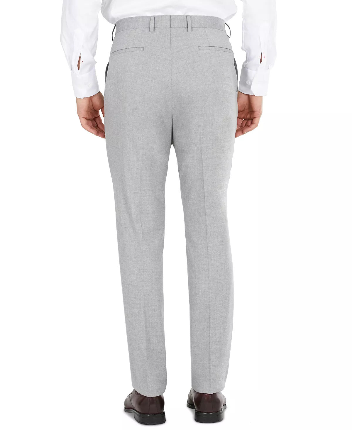 Dkny Mens Modern fit Dress Pants 32 / 34 Light Grey Solid Stretch