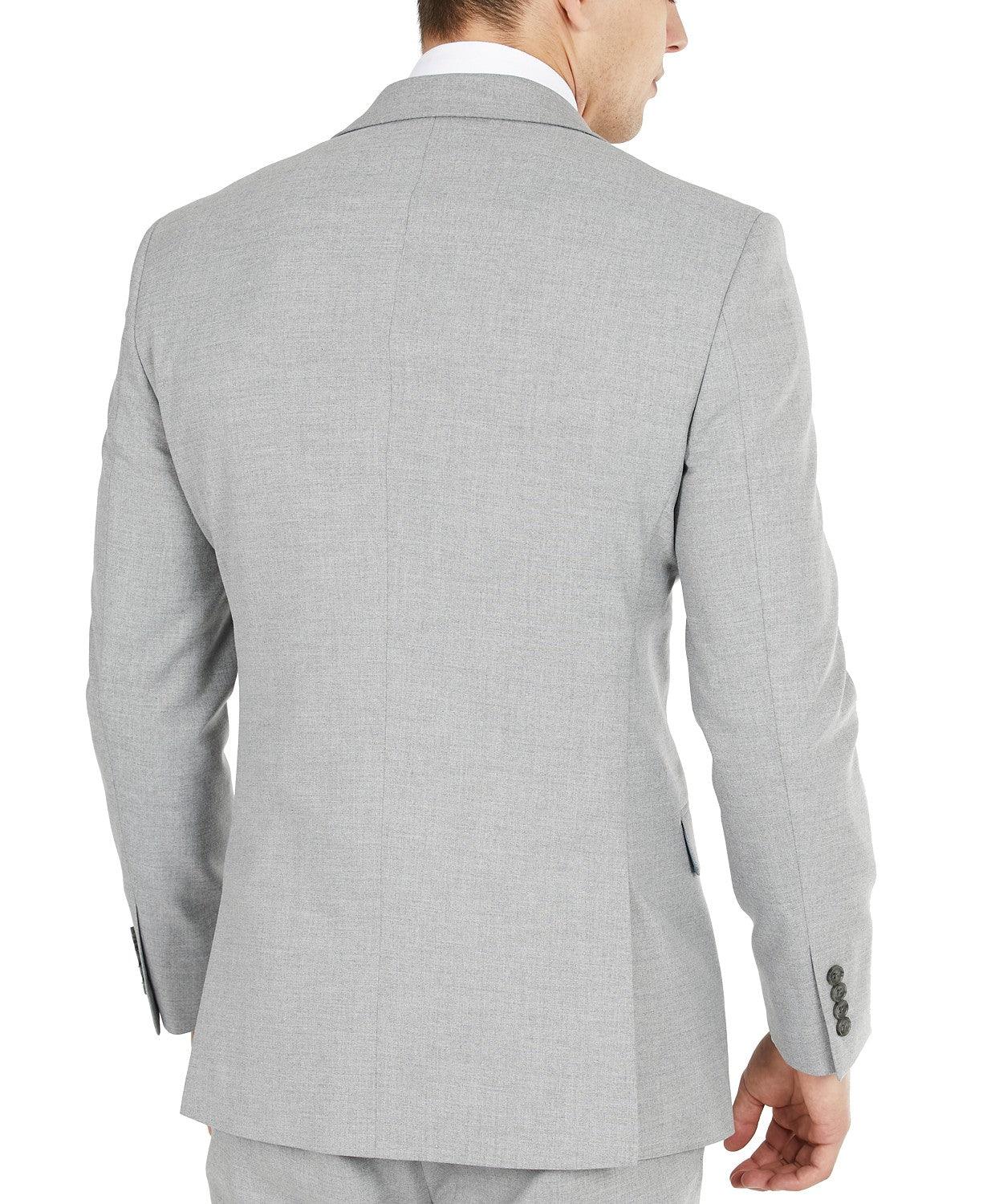 Dkny Mens Modern fit Suit Jacket Blazer 44 R Grey Solid Stretch