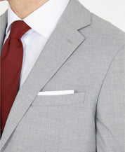 Dkny Mens Modern fit Suit Jacket Blazer 43 R Light Grey Solid Stretch