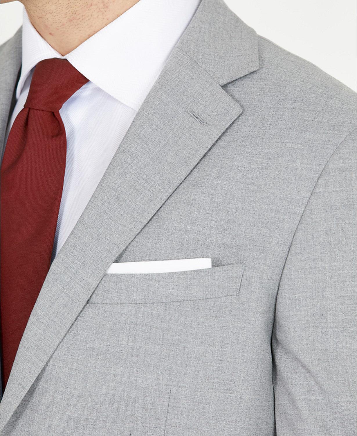 Dkny Mens Modern fit Suit Jacket Blazer 42 S Grey Solid Stretch