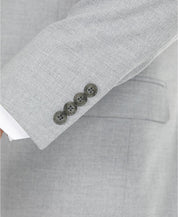 Dkny Mens Modern fit Suit Jacket Blazer 43 R Light Grey Solid Stretch