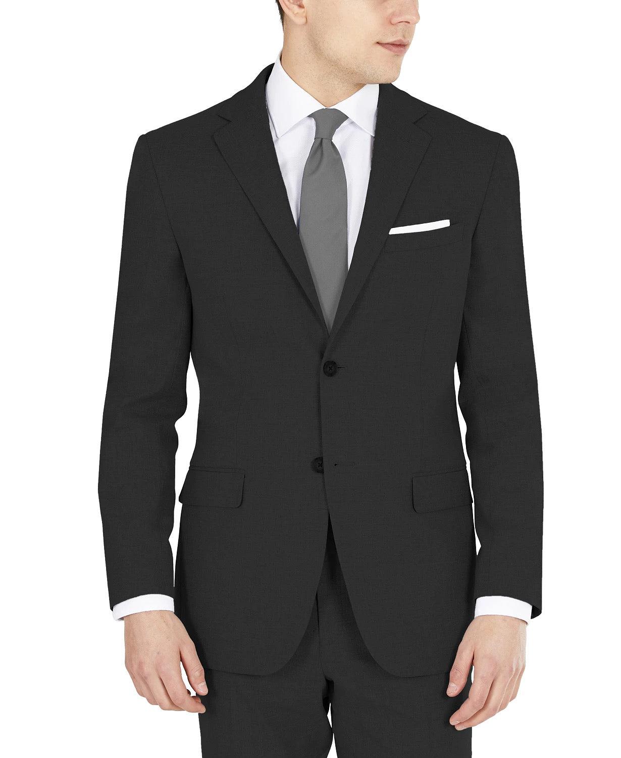 Dkny Mens Modern fit Suit Jacket Blazer 42 R Black Stretch