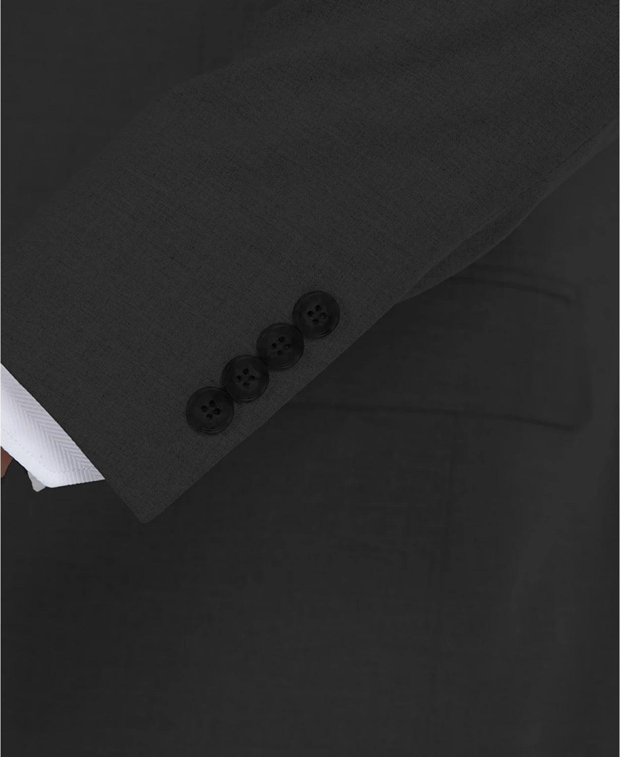 Dkny Mens Modern fit Suit Jacket Blazer 44 R Black Solid Stretch