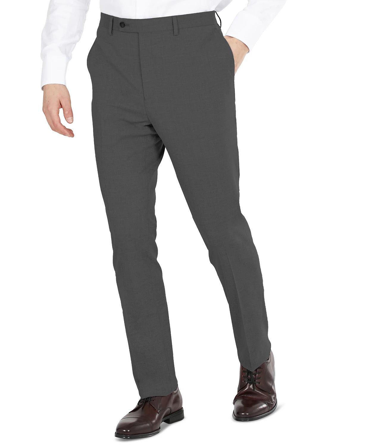 Dkny Mens Modern fit Dress Pants 38 / 32 Grey Stretch
