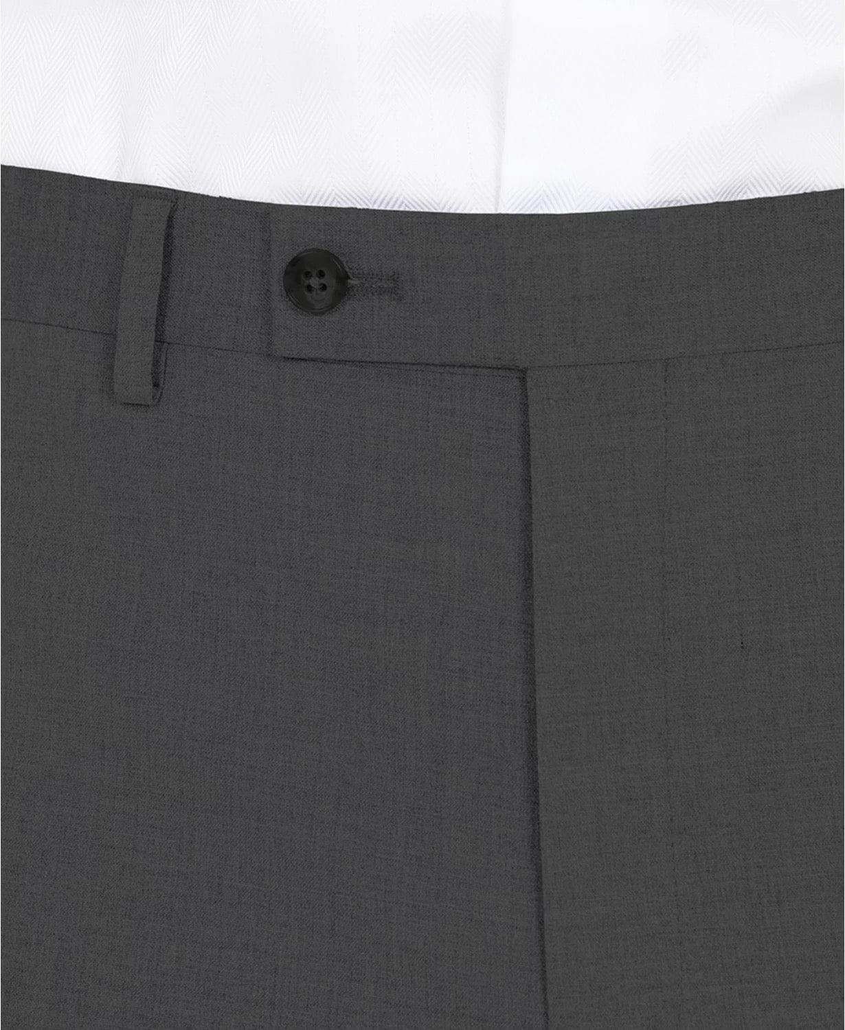 Dkny Mens Modern fit Dress Pants 33 / 30 Charcoal Grey Solid Stretch