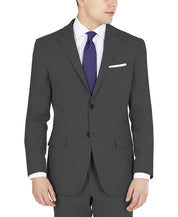 Dkny Mens Modern fit Suit Jacket Blazer 46 L Grey Solid Stretch
